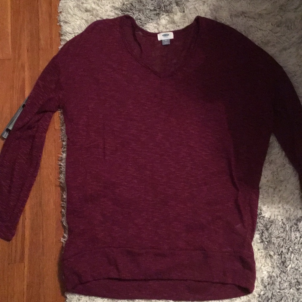 Old navy cranberry tunic sweater